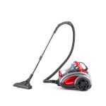 Aspirator fara sac Daewoo RCC-250R-2, 27.9 kWh/an, putere 800 W, recipient colectare praf 2.5 litri, filtru HEPA perie standard + 2 perii mici, Rosu/Negru