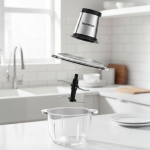 Tocator Daewoo DMCH50X, putere 500 W, capacitate 2 l, functie pulse, numar lame 4 din inox, sistem siguranta recipient, zgomot redus, Inox - imagine 10