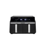 Friteuza dubla cu aer cald Daewoo DAF2X1100LRB, 1100W + 1100 W, display LED, capacitate 5L + 5L, timer, 8 programe predefinite, temperatura maxima 200 grade, Negru - imagine 6