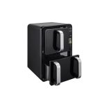 Friteuza dubla cu aer cald Daewoo DAF2X1100UDB, 1400W + 1600 W, display LED, capacitate 5L + 7L, timer, 8 programe predefinite, temperatura maxima 200 grade, Negru - imagine 4