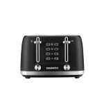 Prajitor de paine Daewoo DBT4160B, 1600 W, 4 felii, Dual Zone, Mix  Match, reincalzire, decongelare, anulare, control electronic rumenire, Negru - imagine 3