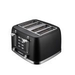 Prajitor de paine Daewoo DBT4160B, 1600 W, 4 felii, Dual Zone, Mix  Match, reincalzire, decongelare, anulare, control electronic rumenire, Negru - imagine 2
