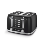 Prajitor de paine Daewoo DBT4160B, 1600 W, 4 felii, Dual Zone, Mix  Match, reincalzire, decongelare, anulare, control electronic rumenire, Negru