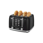 Prajitor de paine Daewoo DBT4160B, 1600 W, 4 felii, Dual Zone, Mix  Match, reincalzire, decongelare, anulare, control electronic rumenire, Negru - imagine 6