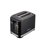 Prajitor de paine Daewoo DBTCT80B, putere 800 W,Display LED, functie reincalzire, functie decongelare, tavita pentru firimituri, control electronic rumenire, carcasa Cool Touch, culoare negru
