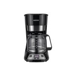 Cafetiera Daewoo DCM90BX, 900 W, 12 cesti, display LCD, filtru permanent, anti-picurare, timer, pornire automata, mentinere cald 40 min, Negru/Inox - imagine 3