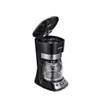Cafetiera Daewoo DCM90BX, 900 W, 12 cesti, display LCD, filtru permanent, anti-picurare, timer, pornire automata, mentinere cald 40 min, Negru/Inox - imagine 2