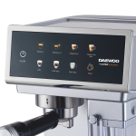 Espressor Semi-Automat Daewoo DCMM1350, 1350 W, pompa ULKA 20 Bari, rezervor apa 1.6L, recipient lapte 500 ml detasabil, Argintiu - imagine 7