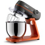 Mixer cu bol Daewoo DHM1000, 1000 W, 10 trepte de viteza, bol inox 7 litri, angrenaj metalic, display LED, accesorii incluse, Portocaliu - imagine 7