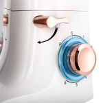 Mixer cu bol Daewoo DHM200MGW, 2000W, capacitate bol 5.5l, accesoriu masina de tocat, capacitate de tocare 1.2 kg/min, 3 discuri de taiere din inox, tel, carlig framantare, palete amestecare, Alb - imagine 3