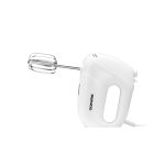 Mixer de mana Daewoo DHM25W, putere 250 W, functie Turbo, 5 viteze, accesoriu tel, carlige aluat, Alb - imagine 2