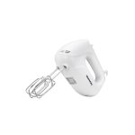 Mixer de mana Daewoo DHM25W, putere 250 W, functie Turbo, 5 viteze, accesoriu tel, carlige aluat, Alb