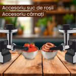 Masina de tocat carne Daewoo DMG2000DC, 2000 W, 2.5 kg/minut, 3 discuri de taiere, lama din inox, functie reverse, Negru - imagine 5