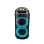 Boxa Portabila Daewoo DPS80, 80W RMS, redare USB si card, telecomanda, microfon wireless, lumini LED, mod karaoke, conectare wireless, Negru
