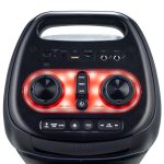 Boxa Portabila Daewoo DPS80, 80W RMS, redare USB si card, telecomanda, microfon wireless, lumini LED, mod karaoke, conectare wireless, Negru - imagine 5