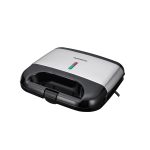 Sandwichmaker Daewoo DSM20X, 800 W, Placi neaderente, Termostat, Maner Cool Touch, Inox - imagine 2