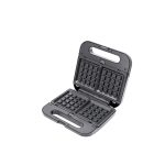 Sandwichmaker 3 in 1 Daewoo DSM300, putere 800 W, Placi antiaderente, indicator luminos incalzire, termostat, maner Cool Touch, clapeta de blocare, Negru - imagine 2