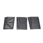 Sandwichmaker 3 in 1 Daewoo DSM300, putere 800 W, Placi antiaderente, indicator luminos incalzire, termostat, maner Cool Touch, clapeta de blocare, Negru - imagine 5