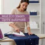 Statie de calcat cu cu aburi Daewoo DSS240, 2400W, rezervor 1800 ml, talpa ceramica, jet abur 240 g/min, debit abur continuu:120 g/min, abur vertical, sistem anti-calcar, mod Eco, oprire automata, Violet - imagine 8